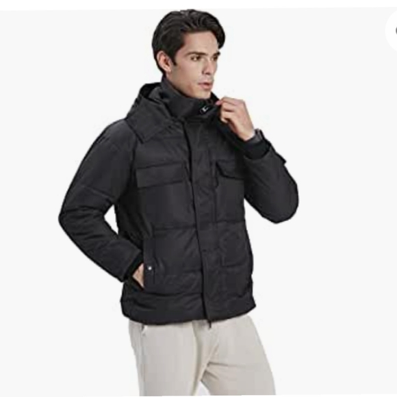 NWT Cross Street $599 Men's Outdoor Hood Puffers Insulated Winter
Black Parka - Picture 5 of 12